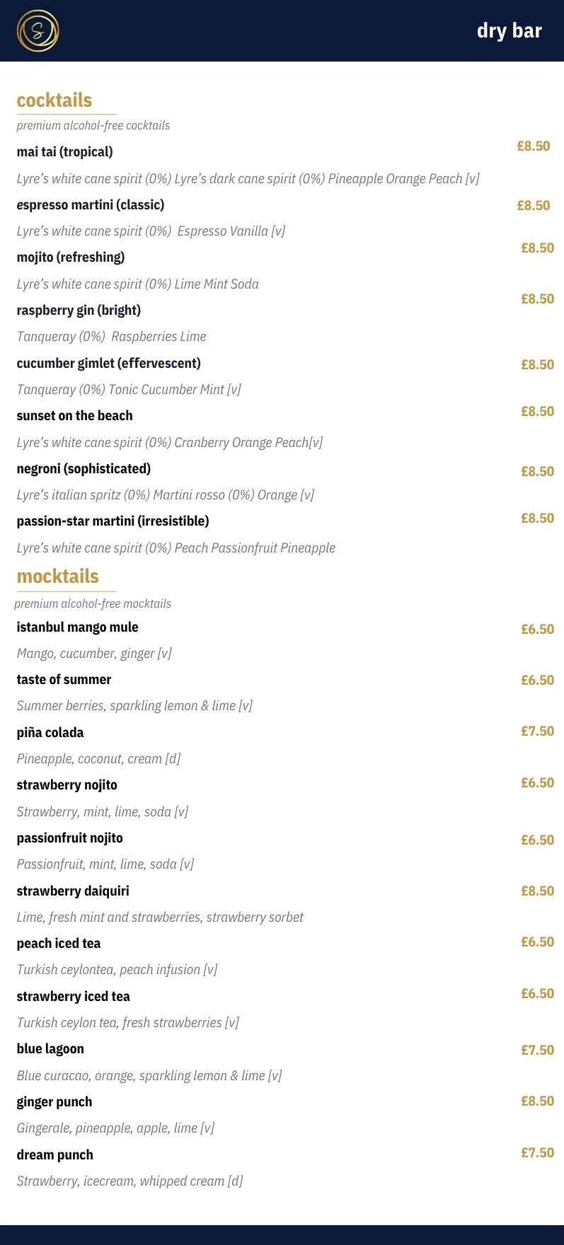 Shish Edinburgh dry bar, cocktails and mocktails